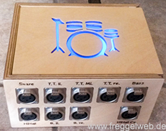 TriggerToMIDI-Steckbrett